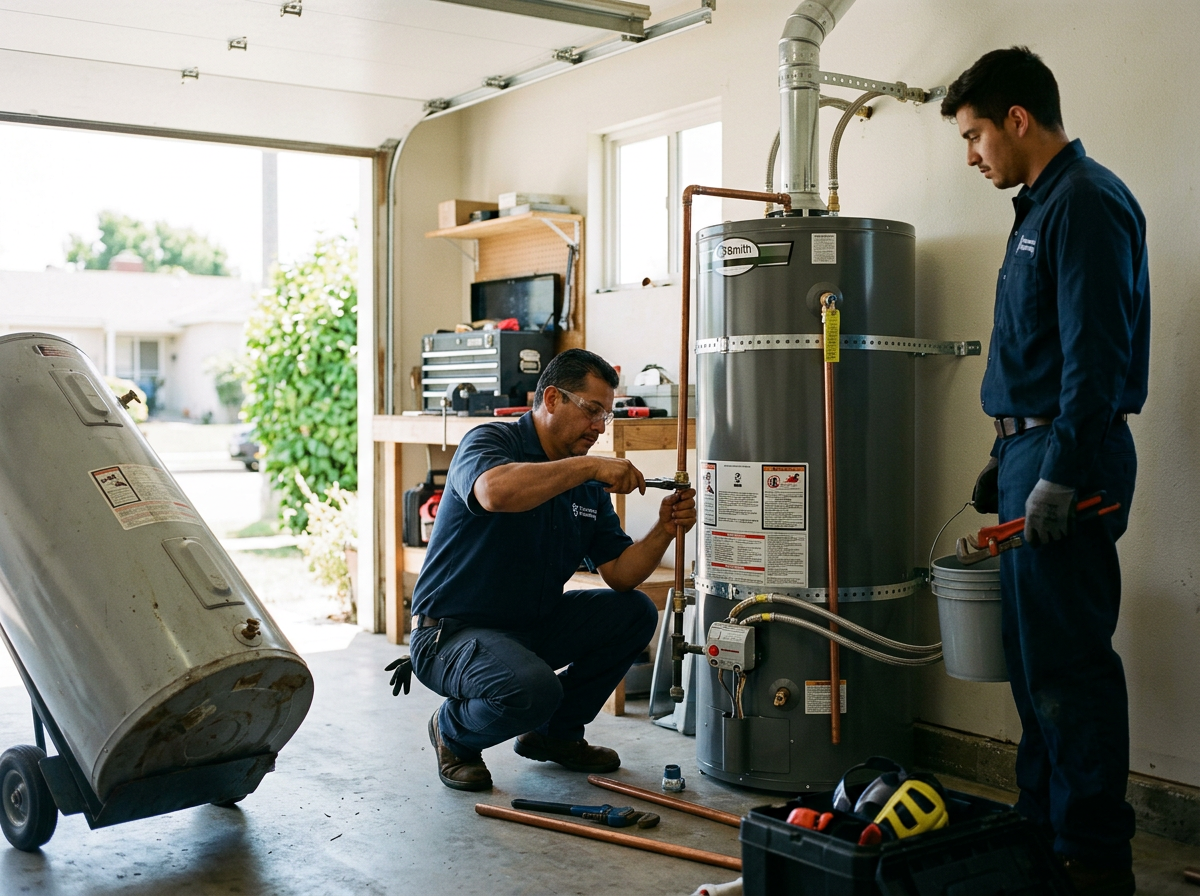 water heater replacement and repair in Wilton